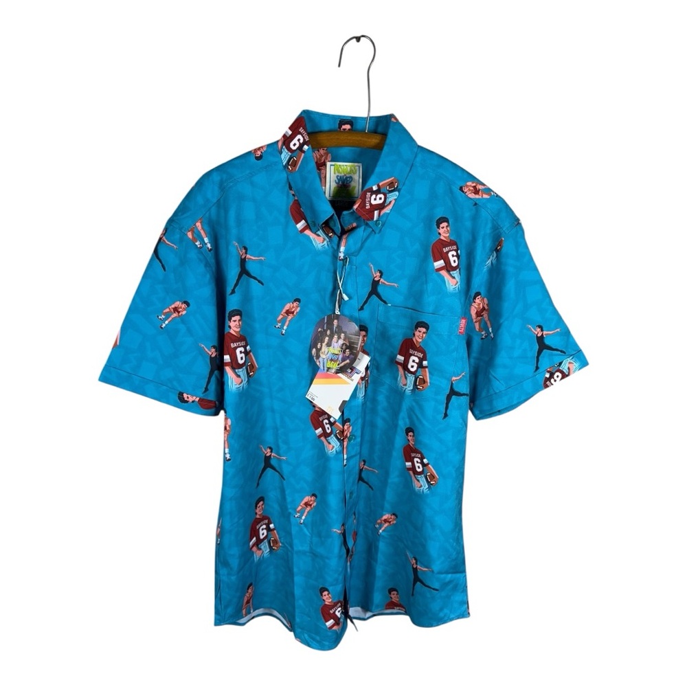 NWT RSVLTS Blue Casual Button‎ Down Shirt